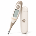 Dltaruew™ PetTemp Care — Digital Pet Thermometer with Flexible Tip, Large LCD & Memory Recall