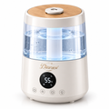 Dltaruew™ MistArc 4L — Top-Fill Ultrasonic Cool Mist Humidifier with Digital Humidity Display & Night Mode