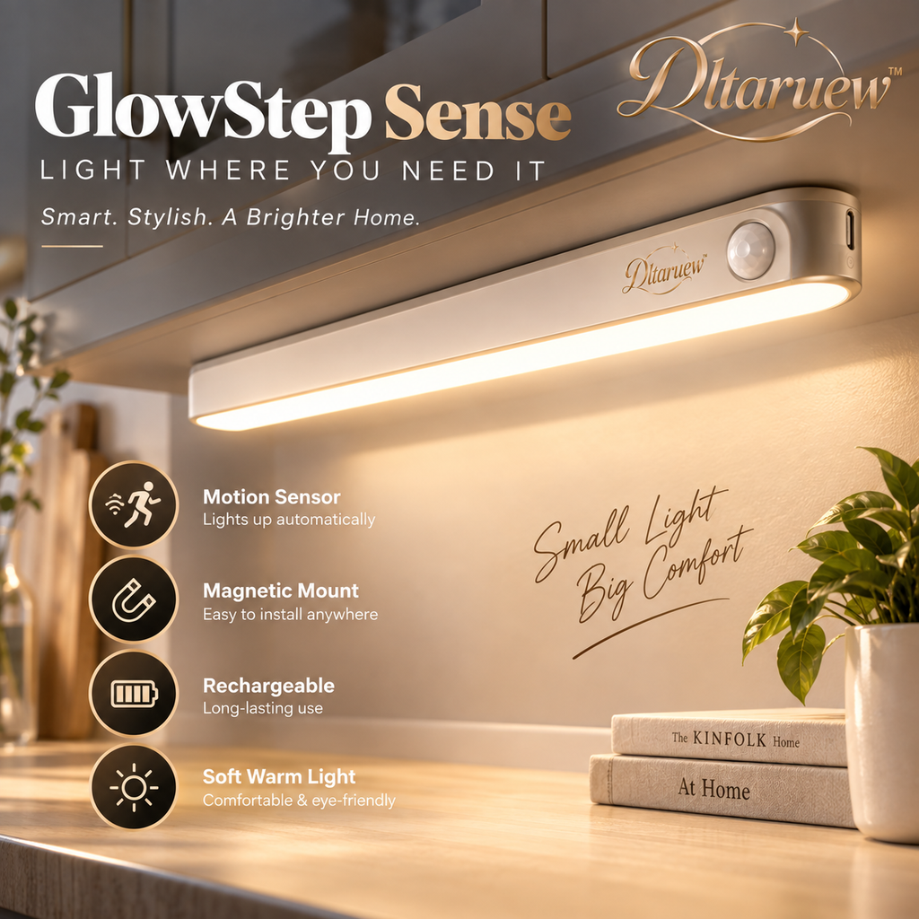 Dltaruew™ GlowStep Sense — Rechargeable Indoor Motion Sensor Light Bar with Magnetic Mount