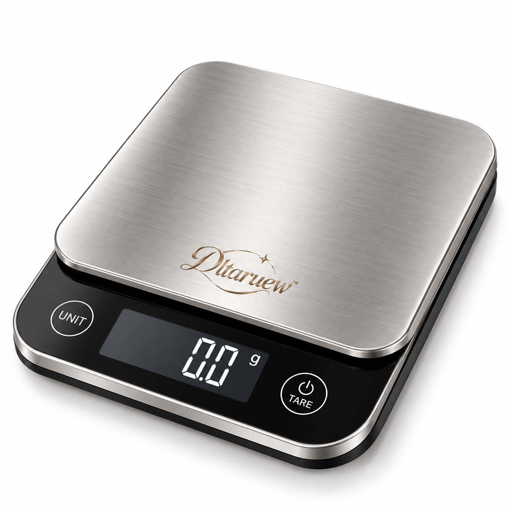 Dltaruew™ MeasureSlate — Digital Kitchen Food Scale with Tare Function & Stainless-Steel Platform
