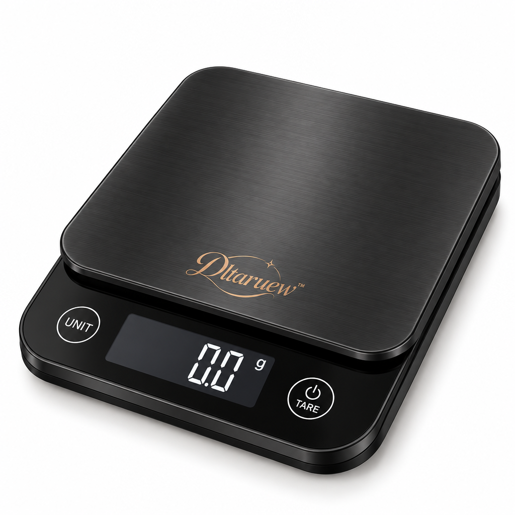 Dltaruew™ MeasureSlate — Digital Kitchen Food Scale with Tare Function & Stainless-Steel Platform