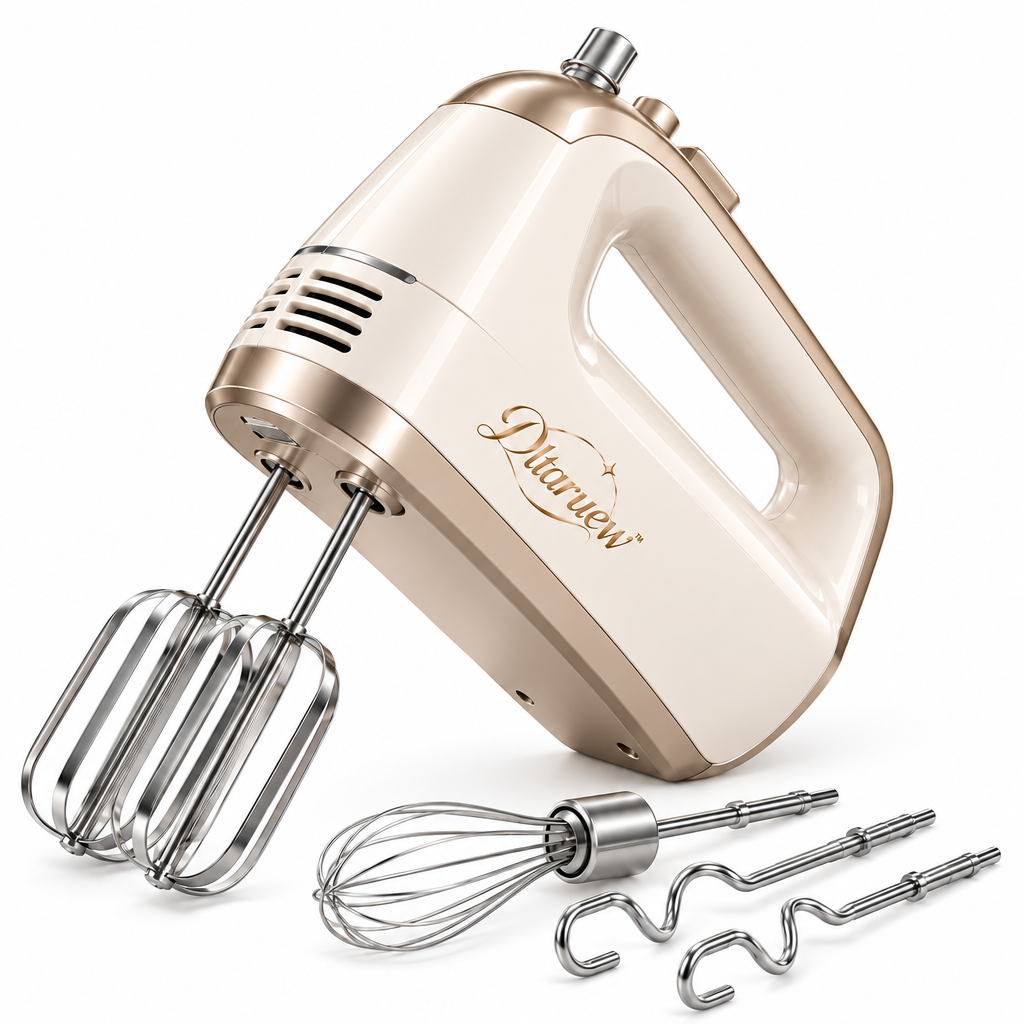 Dltaruew™ WhiskFlow 7 — 7-Speed Electric Hand Mixer with Turbo Boost & Stainless-Steel Attachments