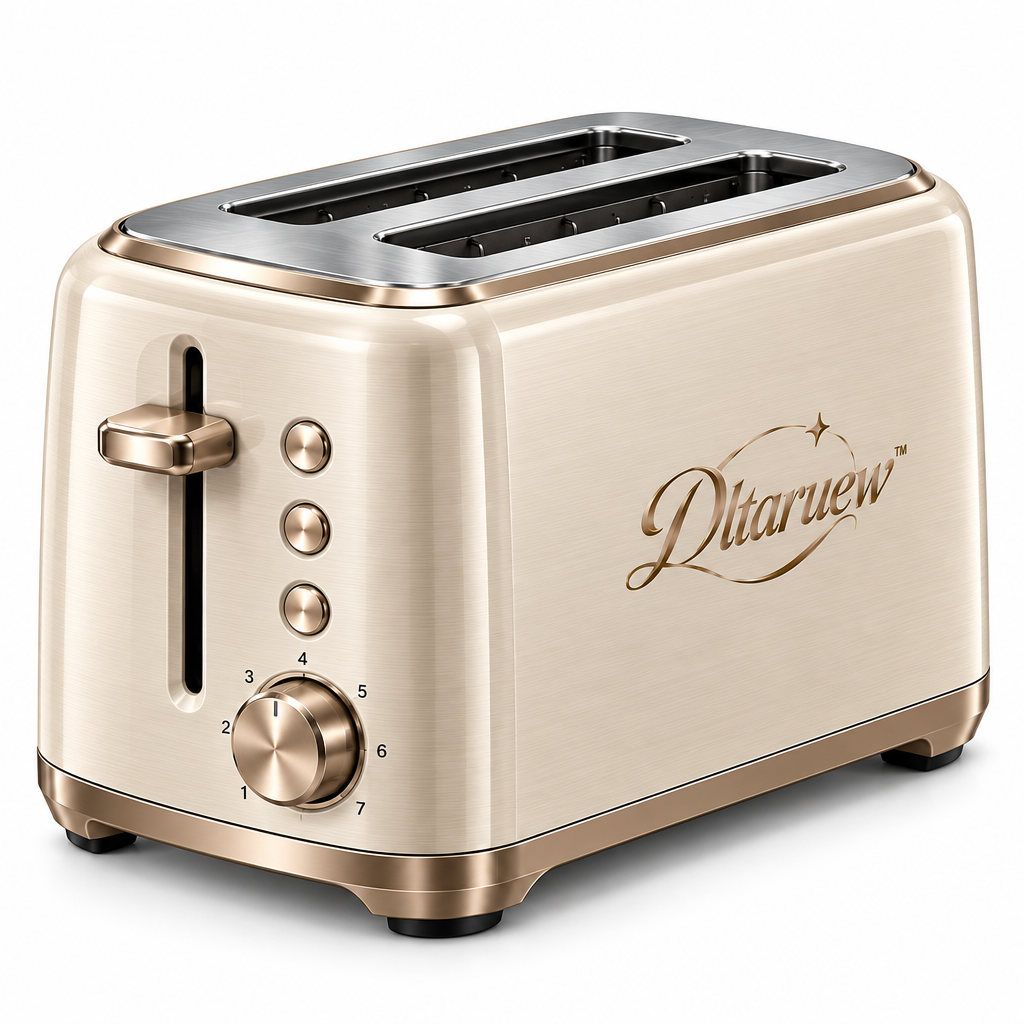 Dltaruew™ ToastArc 2 — 2-Slice Extra-Wide Slot Toaster with 7 Shade Settings, Bagel, Defrost & Reheat
