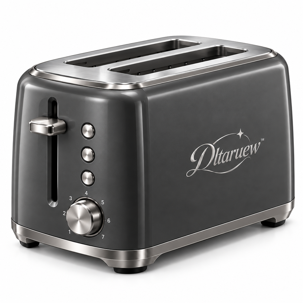 Dltaruew™ ToastArc 2 — 2-Slice Extra-Wide Slot Toaster with 7 Shade Settings, Bagel, Defrost & Reheat